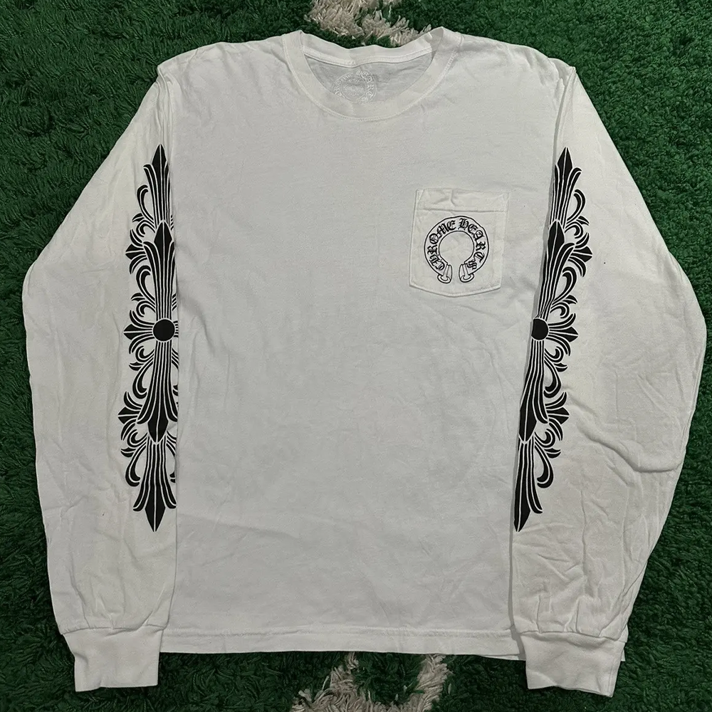 Chrome Hearts Floral Horseshoe - Long-Sleeve T-shirt - Blanc