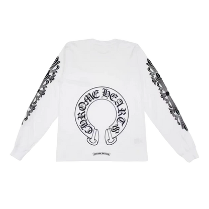 Chrome Hearts Floral Horseshoe - Long-Sleeve T-shirt - Blanc