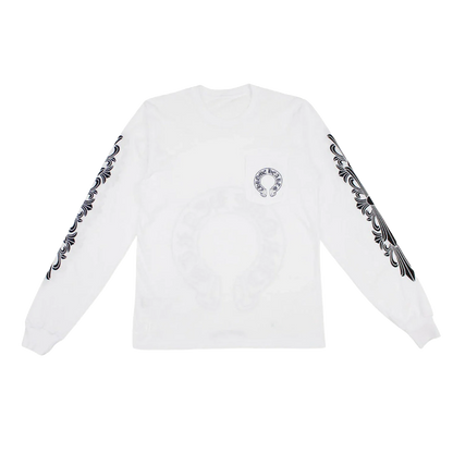 Chrome Hearts Floral Horseshoe - Long-Sleeve T-shirt - Blanc